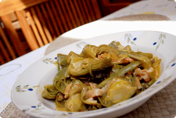 Alcachofas a la cerveza