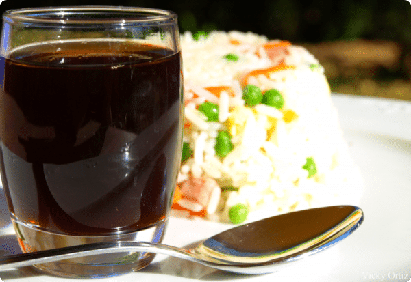 Arroz tres delicias con salsa agridulce Arroz tres delicias con salsa agridulce