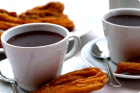 Chocolate a la taza con churros