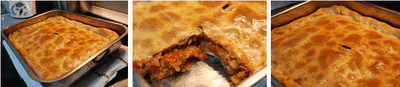 Imágenes de la empanada de pisto y masa sin levadura Imágenes de la empanada de pisto y masa sin levadura