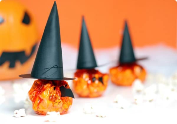 Bruja de Halloween de palomitas Bruja de Halloween de palomitas