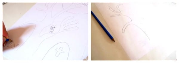 Prepara el dibujo y cálcalo en el papel de horno Prepara el dibujo y cálcalo en el papel de horno