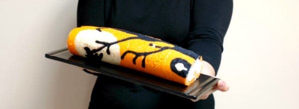 Brazo de gitano decorado para Halloween con Thermomix