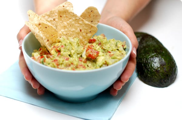 Nachos con guacamole