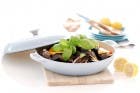 Mejillones al vapor aromatizados con albahaca y cítricos