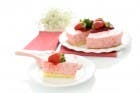 Tarta de fresas, el corte.