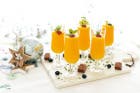 Sorbete de mango y naranja con un poco de ginebra