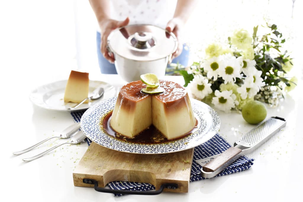 Flan de coco y lima 
