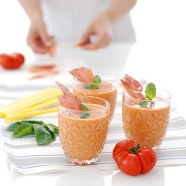 Gazpacho con crujiente de jamón