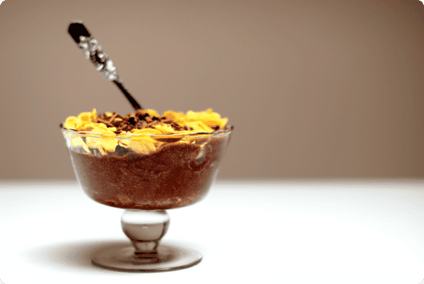 Mousse de chocolate con cornflakes