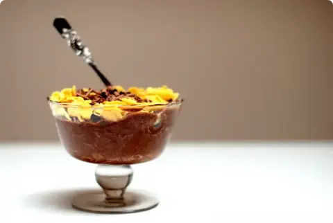 Mousse de chocolate con cornflakes