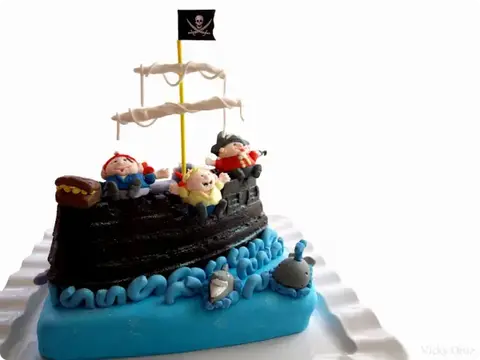 Tarta del barco Pirata