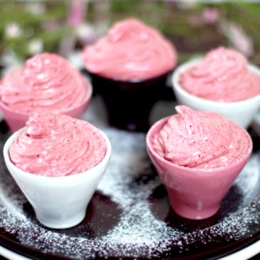 Espuma de frutos del bosque