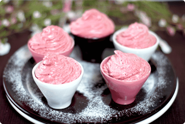 Espuma de frutos del bosque