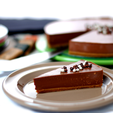 Tarta de cuajada con chocolate negro