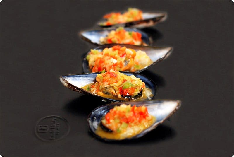 Mejillones con vinagreta