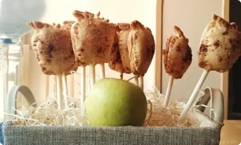 Piruletas de manzana