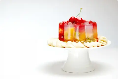 Corona de frutas con agar-agar