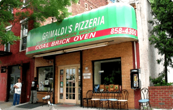 Grimaldi's pizzeria "under de Brooklyn bridge"