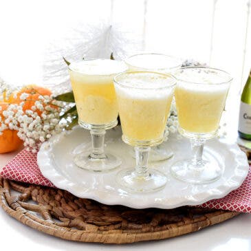 Sorbete de piña y cava para Navidad