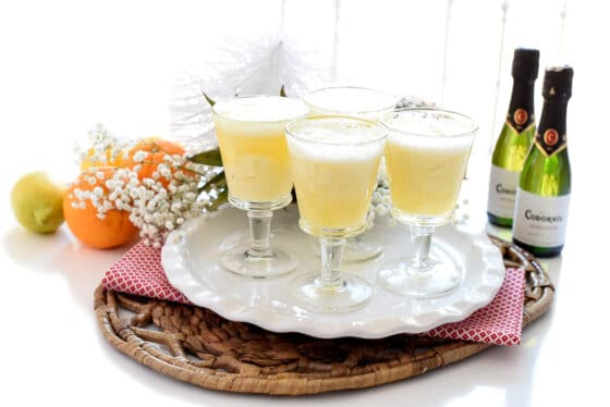 Sorbete de piña y cava, delicioso