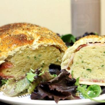 Rollo de pizza de pollo con Thermomix