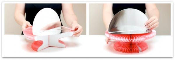 Sirve tartas de papel o paper cake stand: Fácil de abrir y pegar