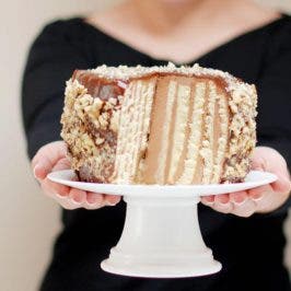 Tarta rayada paso a paso con Thermomix