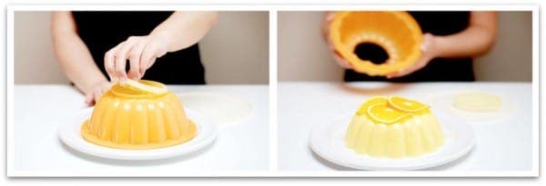 Bavaroise de naranja con thermomix: adornar con rodajas de naranja