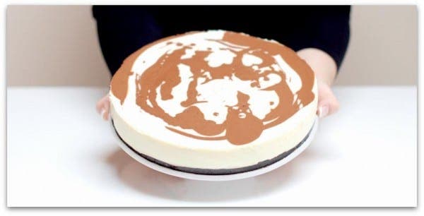 Tarta de queso y dos chocolates "marmolada" con Thermomix