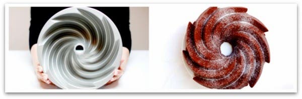 Así queda nuestra receta Red Velvet Bundt Cake desde arriba