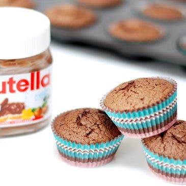 Magdalenas de Nutella sin gluten, impresionantes