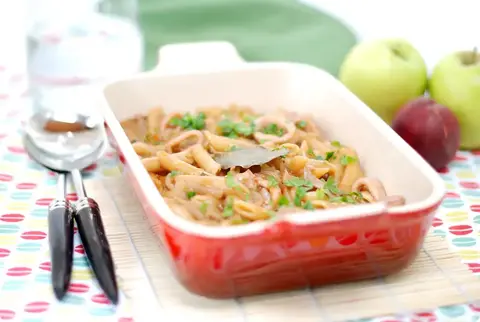 Penne rigate con calamares en Thermomix