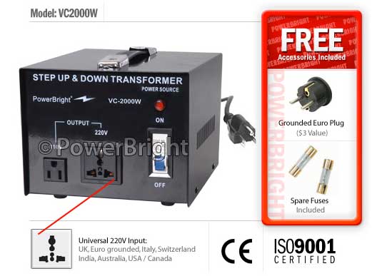 Transformador corriente 110v>220v