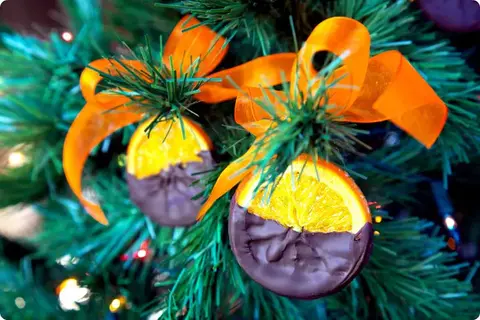 Naranjas confitadas de chocolate para Navidad