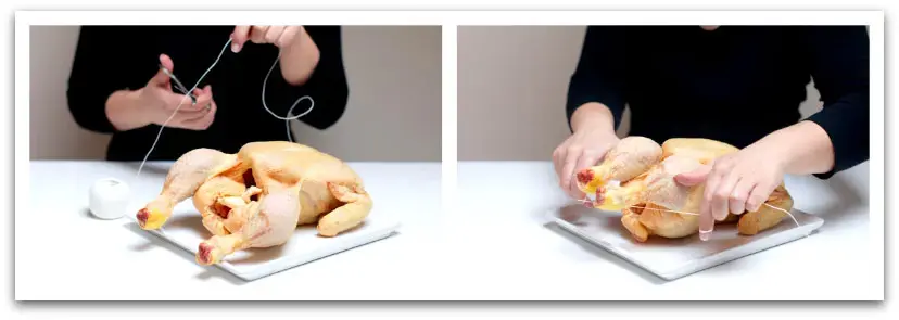 C&oacute;mo atar un pollo, paso a paso