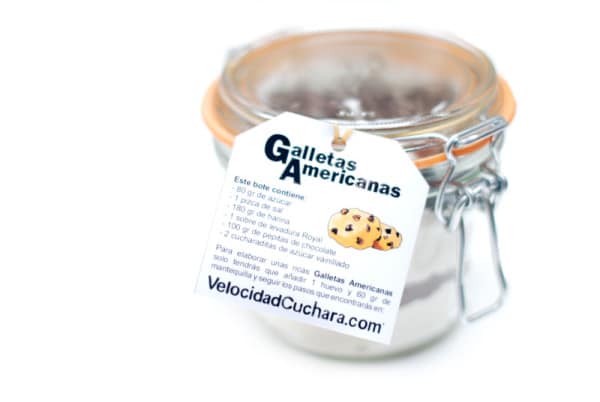 Galletas Americanas, esta es la etiqueta que hicimos