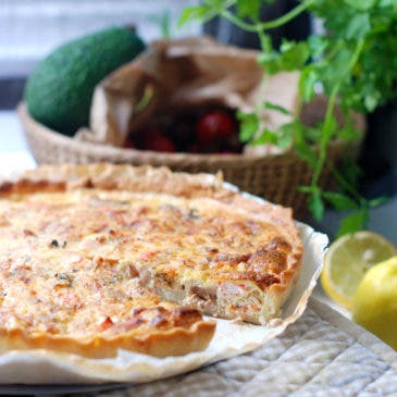 Quiche de frutos del mar exprés