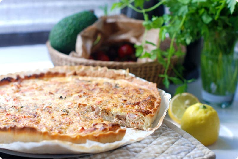 Quiche de frutos del mar, exprés