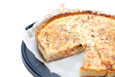 Quiche de frutos del mar, expr&eacute;s