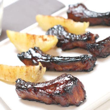 Costillas americanas con patatas gajo