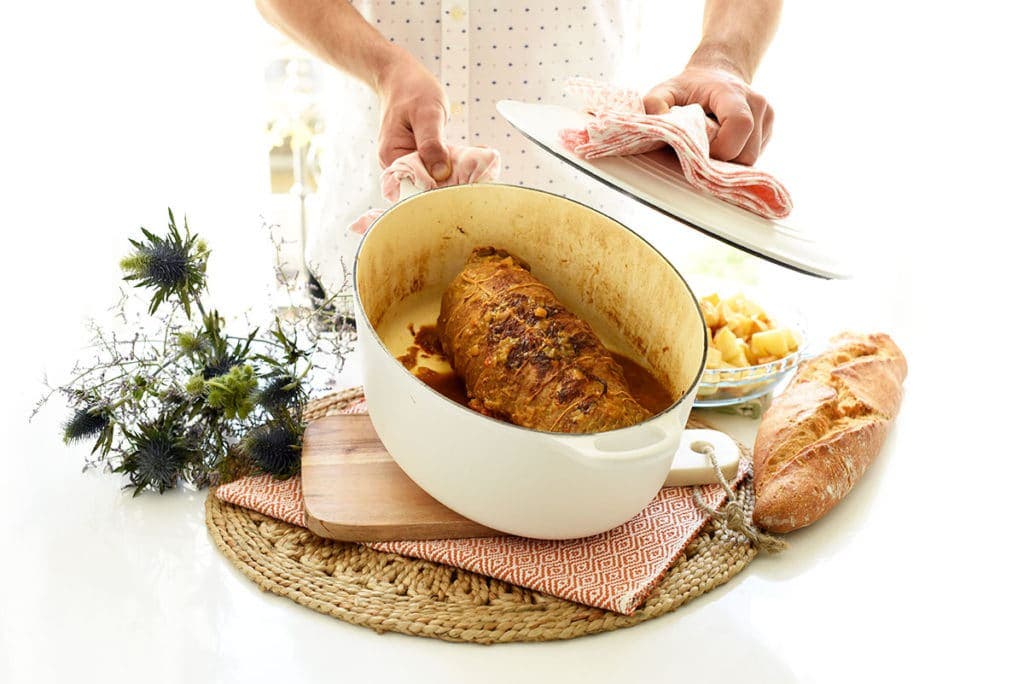 Así quedó cocinada en cocotte antes de servir