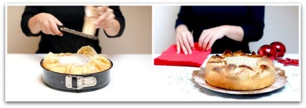 Timbal de crepês con pollo y espinacas