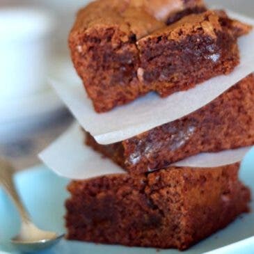 Brownie de chocolate con volutas de Spéculoos