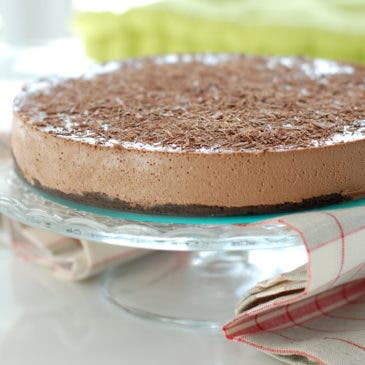 Cheesecake de chocolate y café, sin horno