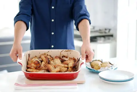 Alitas de pollo asadas a la miel