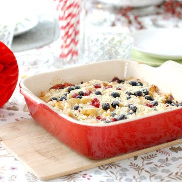 Apple crumble con frutos rojos