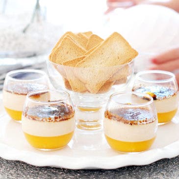 Creme Bruleé de foie fácil con mango