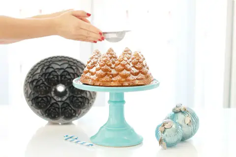 Bundt cake arbolitos de Navidad