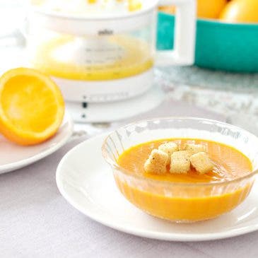 Crema de calabaza asada con naranja